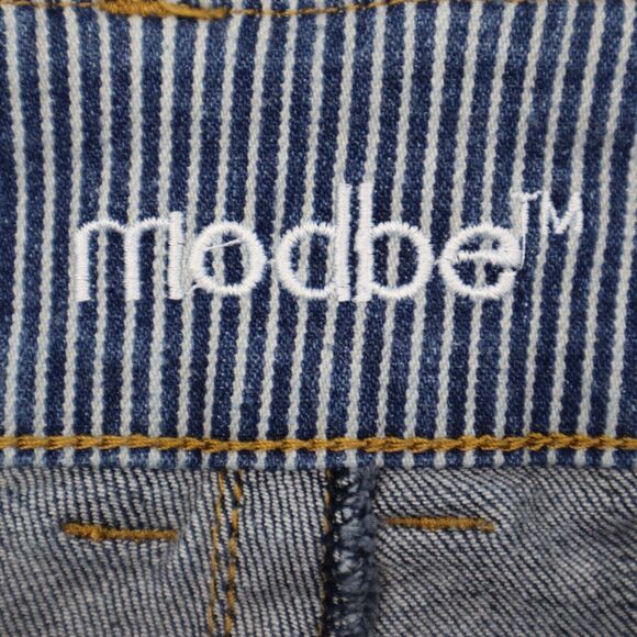 Modbe Pants Womens 12 Blue Bootcut Mid Rise Button Pocket Dark Wash Denim Jeans - Picture 2 of 16